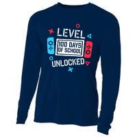 Level 100 Days Of School Unlocked Gamer Video Games Boy Cooling Performance Long Sleeve Crew