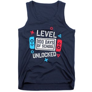 Level 100 Days Of School Unlocked Gamer Video Games Boy Tank Top