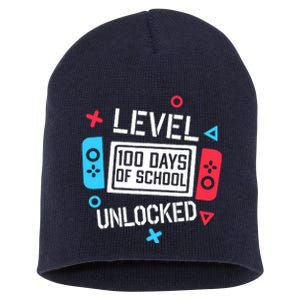 Level 100 Days Of School Unlocked Gamer Video Games Boy Short Acrylic Beanie