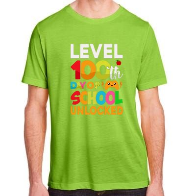 Level 100 Days Of School Unlocked Gamer Video Games Adult ChromaSoft Performance T-Shirt