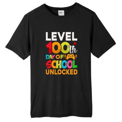 Level 100 Days Of School Unlocked Gamer Video Games Tall Fusion ChromaSoft Performance T-Shirt