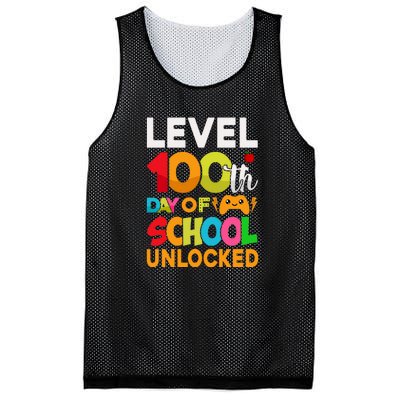 Level 100 Days Of School Unlocked Gamer Video Games Mesh Reversible Basketball Jersey Tank