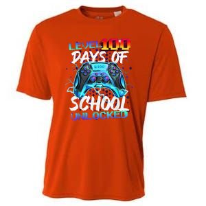 Level 100 Days Of School Unlocked Gamer Cooling Performance Crew T-Shirt