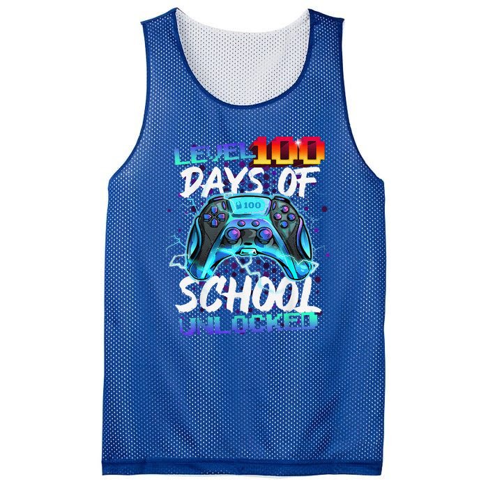 Level 100 Days Of School Unlocked Gamer Mesh Reversible Basketball Jersey Tank