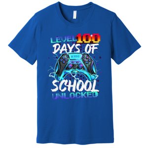 Level 100 Days Of School Unlocked Gamer Premium T-Shirt