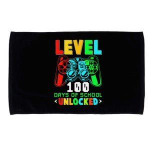 Level 100 Days Of School Unlocked Gamer Video Games Microfiber Hand Towel