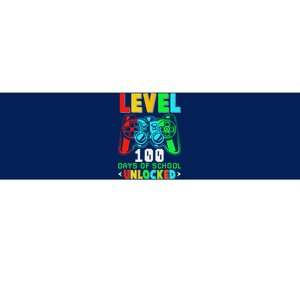 Level 100 Days Of School Unlocked Gamer Video Games Bumper Sticker