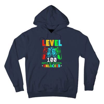 Level 100 Days Of School Unlocked Gamer Video Games Tall Hoodie