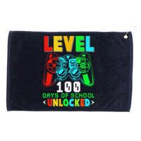 Level 100 Days Of School Unlocked Gamer Video Games Grommeted Golf Towel