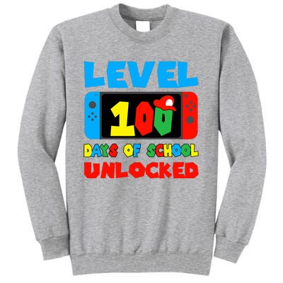 Level 100 Days Of School Unlocked Video Games Tall Sweatshirt