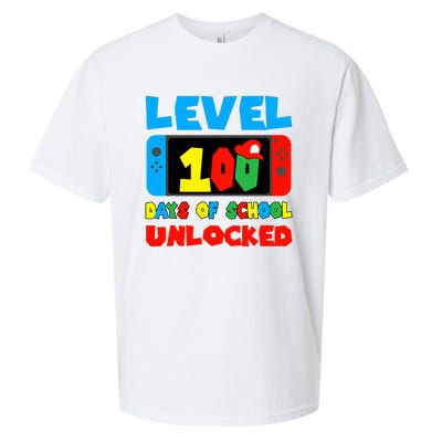 Level 100 Days Of School Unlocked Video Games Sueded Cloud Jersey T-Shirt