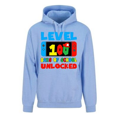 Level 100 Days Of School Unlocked Video Games Unisex Surf Hoodie