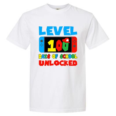 Level 100 Days Of School Unlocked Video Games Garment-Dyed Heavyweight T-Shirt