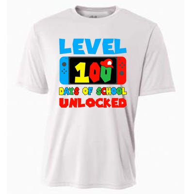 Level 100 Days Of School Unlocked Video Games Cooling Performance Crew T-Shirt