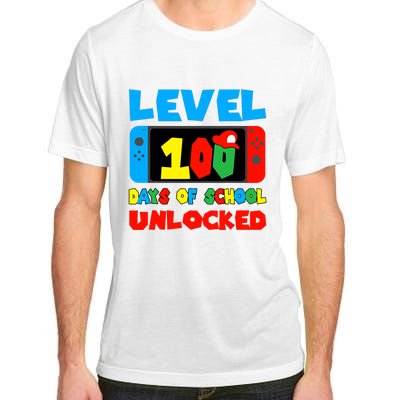 Level 100 Days Of School Unlocked Video Games Adult ChromaSoft Performance T-Shirt