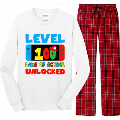 Level 100 Days Of School Unlocked Video Games Long Sleeve Pajama Set