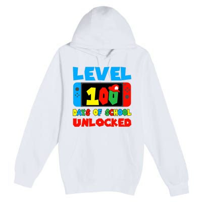 Level 100 Days Of School Unlocked Video Games Premium Pullover Hoodie