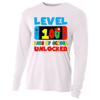 Level 100 Days Of School Unlocked Video Games Cooling Performance Long Sleeve Crew