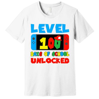 Level 100 Days Of School Unlocked Video Games Premium T-Shirt