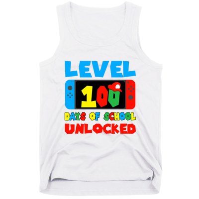 Level 100 Days Of School Unlocked Video Games Tank Top