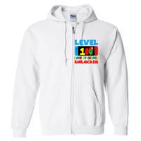 Level 100 Days Of School Unlocked Video Games Full Zip Hoodie