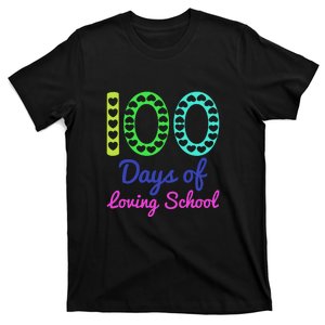 Loving 100 Days Of School Cute Heart Happy Gift Outfit T-Shirt