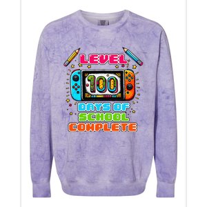 Level 100 Days Of School Complete Colorblast Crewneck Sweatshirt