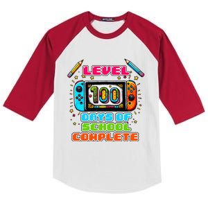 Level 100 Days Of School Complete Kids Colorblock Raglan Jersey