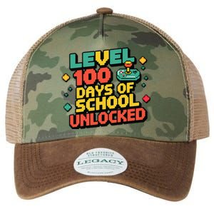 Level 100 Days Of School Unlocked Gamer Legacy Tie Dye Trucker Hat