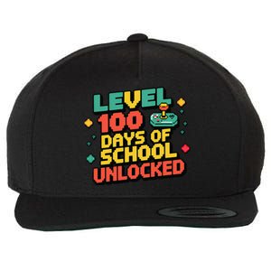 Level 100 Days Of School Unlocked Gamer Wool Snapback Cap