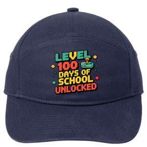 Level 100 Days Of School Unlocked Gamer 7-Panel Snapback Hat