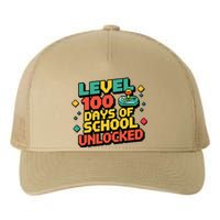 Level 100 Days Of School Unlocked Gamer Yupoong Adult 5-Panel Trucker Hat