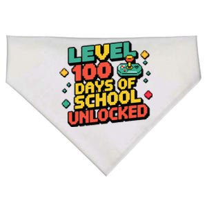 Level 100 Days Of School Unlocked Gamer USA-Made Doggie Bandana