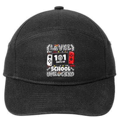 Level 101 Days Of School Unlocked Cute Dog Video Gamer Lover 7-Panel Snapback Hat
