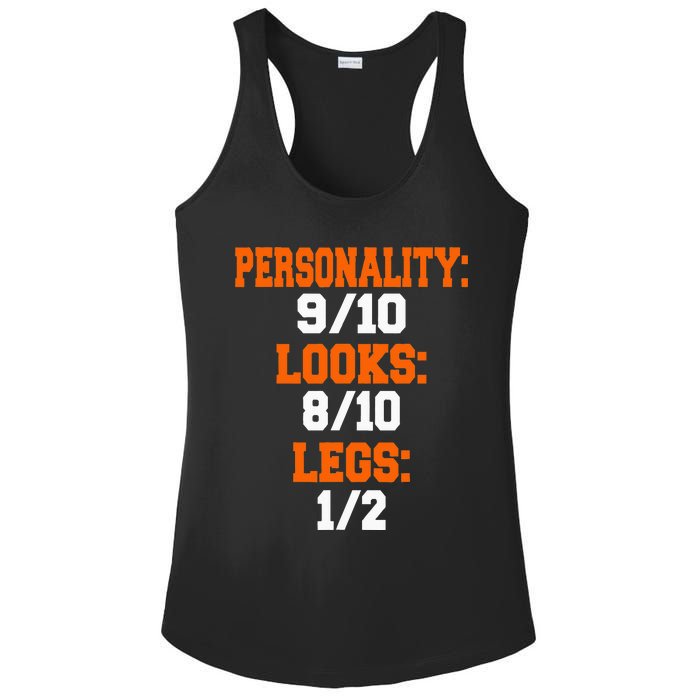 Legs 12 Funny Leg Amputee Prosthetic Surgery Humor Graphic Ladies PosiCharge Competitor Racerback Tank