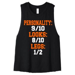 Legs 12 Funny Leg Amputee Prosthetic Surgery Humor Graphic Women's Racerback Cropped Tank