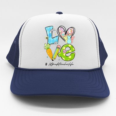 Love 1st Grade Teacher Matching Easter Day Women Funny Trucker Hat