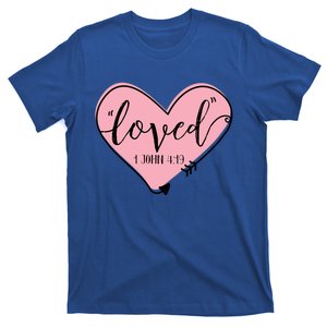 Loved 1 John 4:19 Bible Verse Holy Religious Week Faith Gift T-Shirt