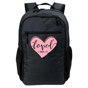 Loved 1 John 4:19 Bible Verse Holy Religious Week Faith Gift Daily Commute Backpack