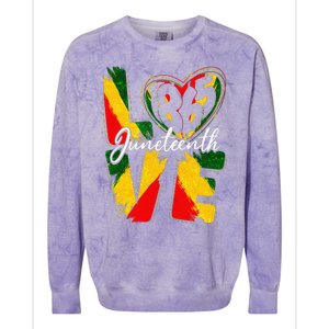 Love 1865 Juneteenth Pride Black Black Queen & King Colorblast Crewneck Sweatshirt