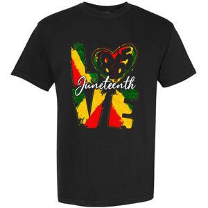 Love 1865 Juneteenth Pride Black Black Queen & King Garment-Dyed Heavyweight T-Shirt