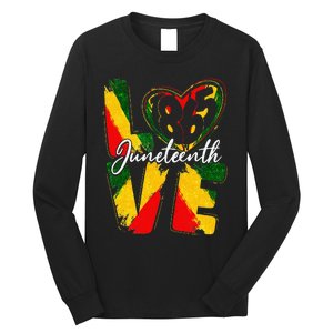 Love 1865 Juneteenth Pride Black Black Queen & King Long Sleeve Shirt