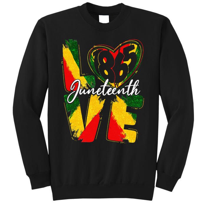 Love 1865 Juneteenth Pride Black Black Queen & King Sweatshirt