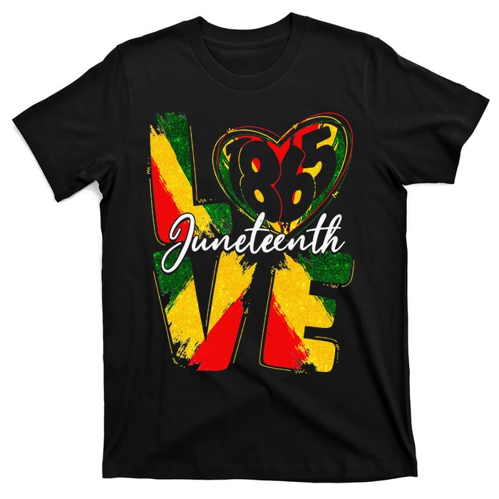 Love 1865 Juneteenth Pride Black Black Queen & King T-Shirt