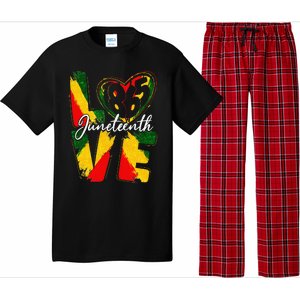 Love 1865 Juneteenth Pride Black Black Queen & King Pajama Set