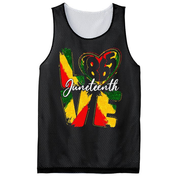 Love 1865 Juneteenth Pride Black Black Queen & King Mesh Reversible Basketball Jersey Tank