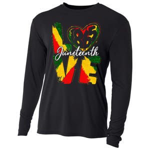 Love 1865 Juneteenth Pride Black Black Queen & King Cooling Performance Long Sleeve Crew