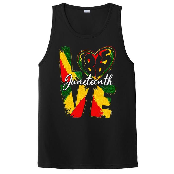 Love 1865 Juneteenth Pride Black Black Queen & King PosiCharge Competitor Tank