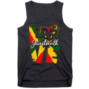 Love 1865 Juneteenth Pride Black Black Queen & King Tank Top