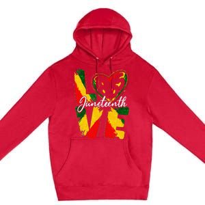 Love 1865 Juneteenth Pride Black Black Queen & King Premium Pullover Hoodie